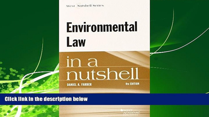 FAVORITE BOOK  Environmental Law in a Nutshell