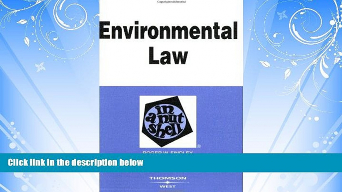 FAVORITE BOOK  Environmental Law in a Nutshell (Nutshell Series)