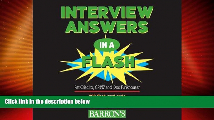 Big Deals  Interview Answers in a Flash: 200 Flash Card-Style Questions and Answers to Prepare You