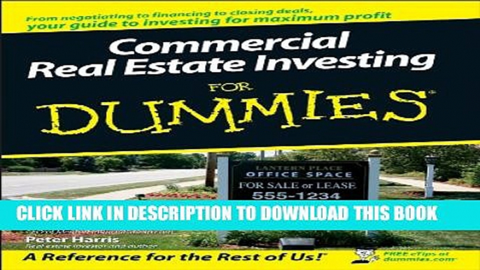 New Book Commercial Real Estate Investing For Dummies