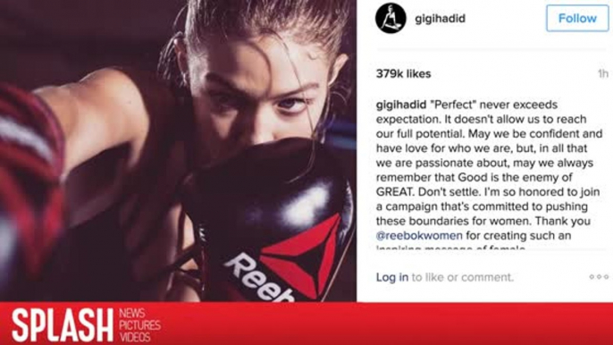 Gigi Hadid Works Out Modeling Campaign With Reebok