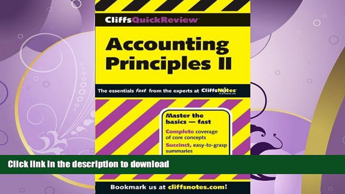 READ BOOK  CliffsQuickReview Accounting Principles II (Cliffs Quick Review (Paperback)) (Bk. 2)