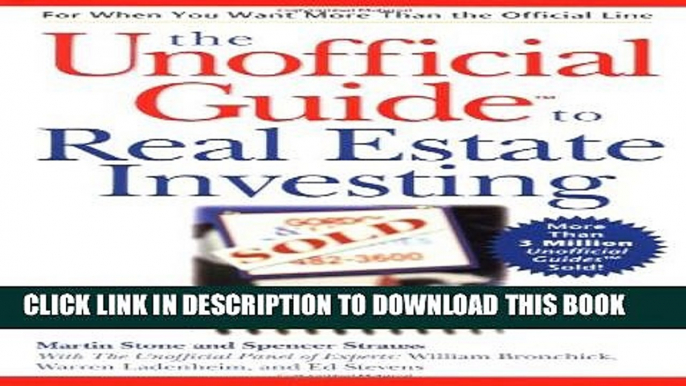 Collection Book The Unofficial Guide to Real Estate Investing