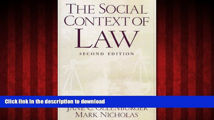 FAVORIT BOOK The Social Context of Law READ EBOOK