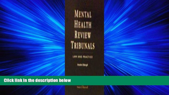 FAVORITE BOOK  The Law Relating to Mental Health Review Tribunal: Courts Nad Procedures (Eng) the