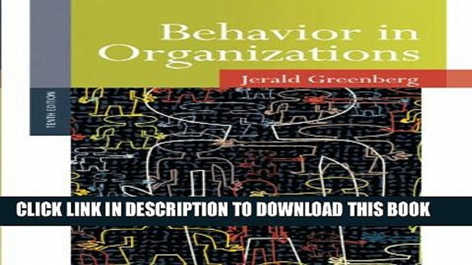 New Book Behavior in Organizations (10th Edition)