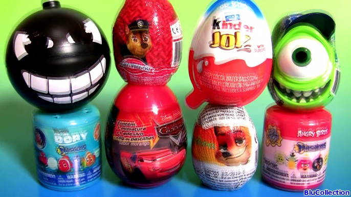 Toy Surprise Eggs Kinder Paw Patrol Finding Dory MASHEMS Angry Birds MASHEMS CARS Zootopia 3