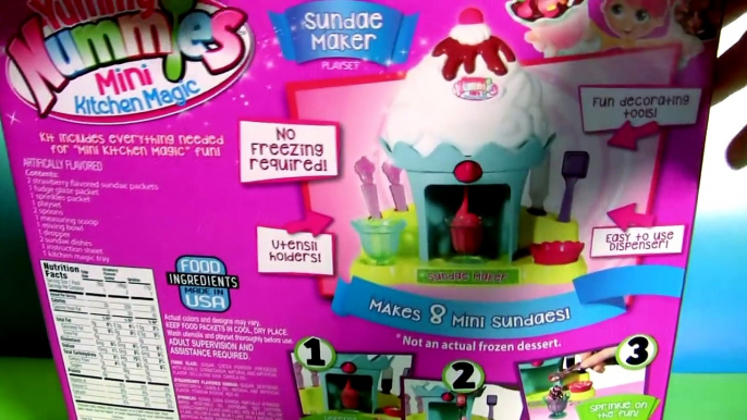 How to Make Sundaes with Sundae Maker Toy from Yummy Nummies Mini Kitchen magic Sundae Maker DIY