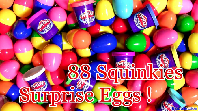 88 Squinkies Playdoh Surprise Eggs Marvel the Avengers Kinder Surprise Simpson Batman SpongeBob Cars