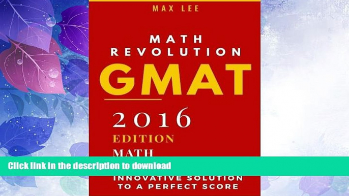 FAVORITE BOOK  Math Revolution GMAT FULL ONLINE