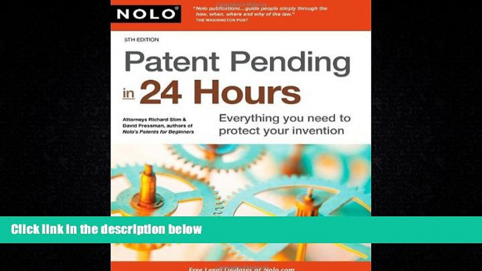 FAVORITE BOOK  Patent Pending in 24 Hours