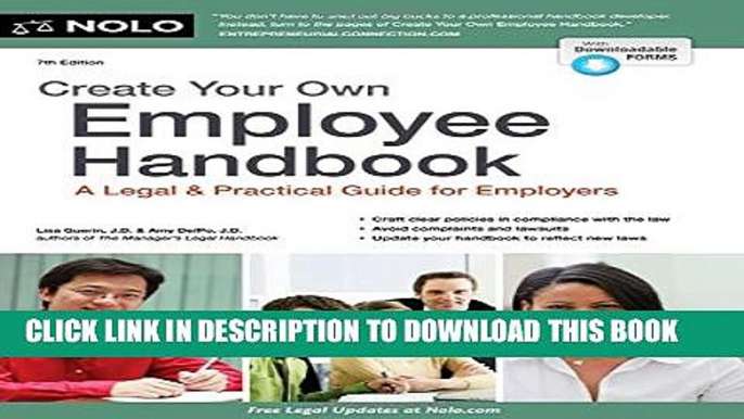 Collection Book Create Your Own Employee Handbook: A Legal   Practical Guide for Employers