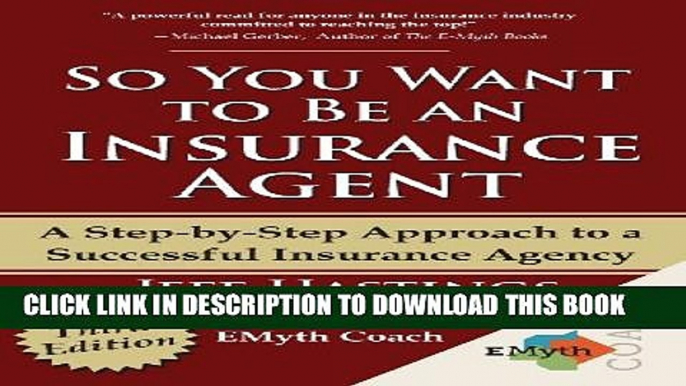 New Book So You Want to Be an Insurance Agent Third Edition