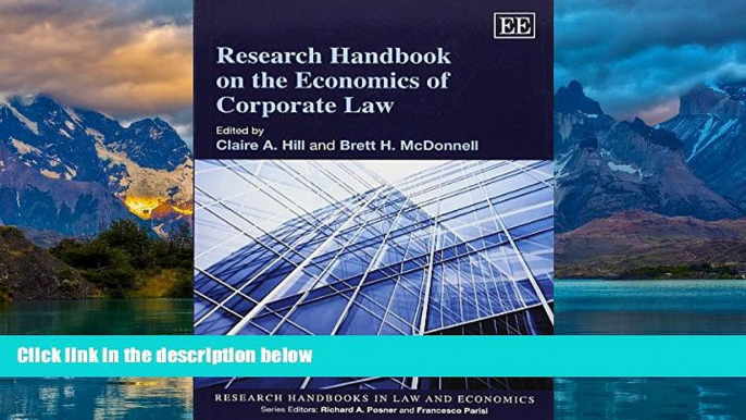 Books to Read  Research Handbook on the Economics of Corporate Law (Research Handbooks in Law and