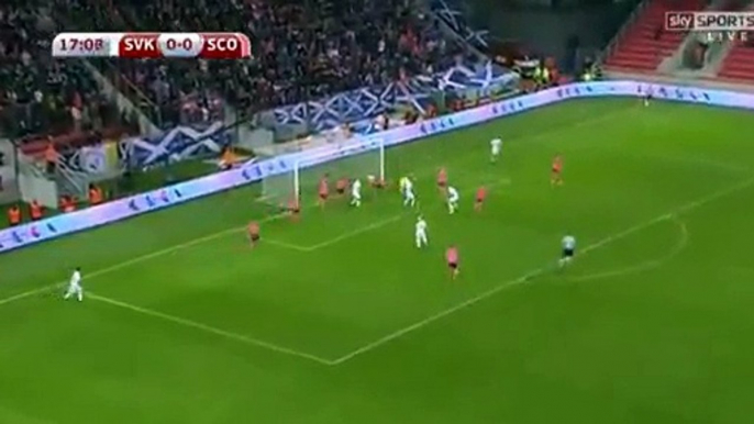 1-0 Robert Mak Goal HD - SLovakia - Scotland - World Cup Qualifying 11.10.2016