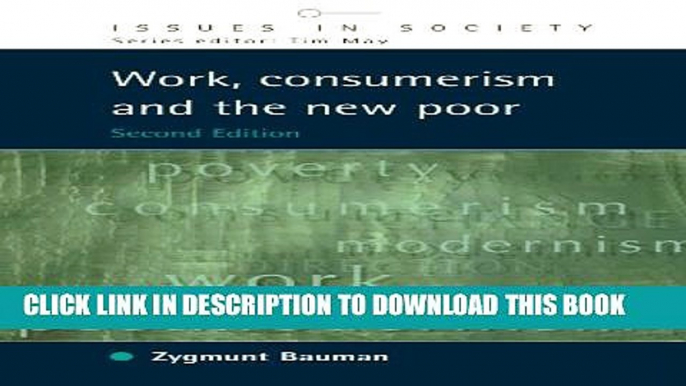 [PDF] Work, Consumerism and the New Poor (Issues in Society) Popular Collection