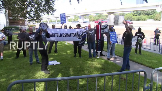 White Lives Matter vs. Black Lives Matter: Tempers flare competing Houston rallies