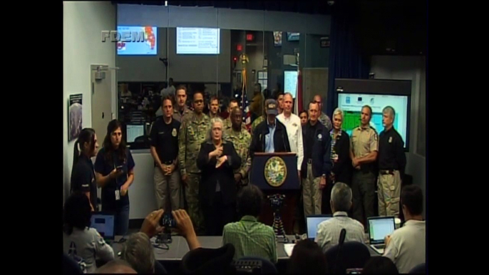 Governor Scott provides update on Friday morning about Hurricane Matthew impact on Florida