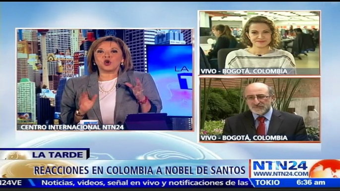 Expertos aseguran a NTN24 que el premio Nobel de la Paz otorgado al presidente Santos no se basa en los resultados del plebiscito