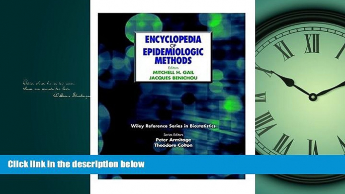 Choose Book Encyclopedia of Epidemiologic Methods (Wiley Reference Series in Biostatistics)