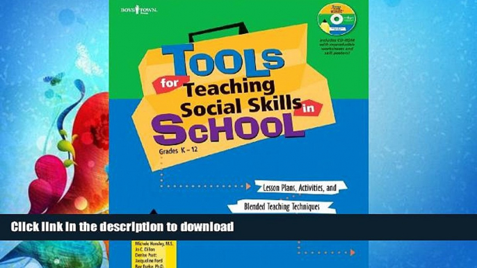 GET PDF  Tools for Teaching Social Skills in Schools: Lesson Plans, Activities, and Blended
