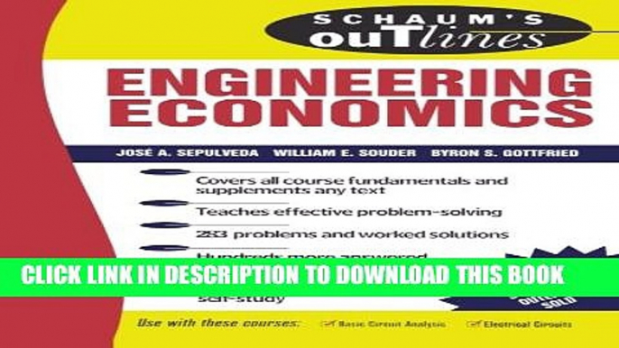 New Book Schaum s Outline of Engineering Economics