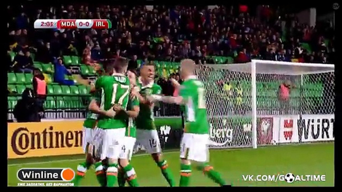 0-1 Shane Long Goal HD - Moldova 0- 1  Ireland 09-10-2016 HD