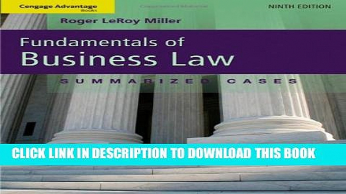 New Book Cengage Advantage Books: Fundamentals of Business Law: Summarized Cases