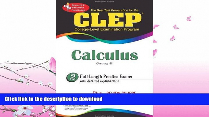 FAVORITE BOOK  CLEPÂ® Calculus (CLEP Test Preparation) FULL ONLINE