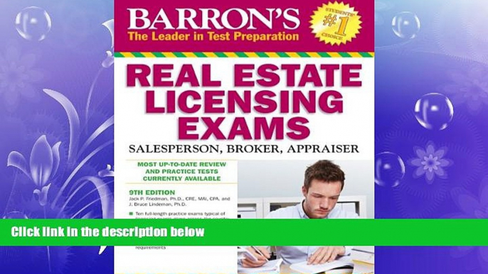 read here  Barron s Real Estate Licensing Exams, 9th Edition