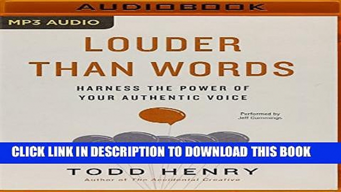 [PDF] Louder Than Words: Harness the Power of Your Authentic Voice Full Collection