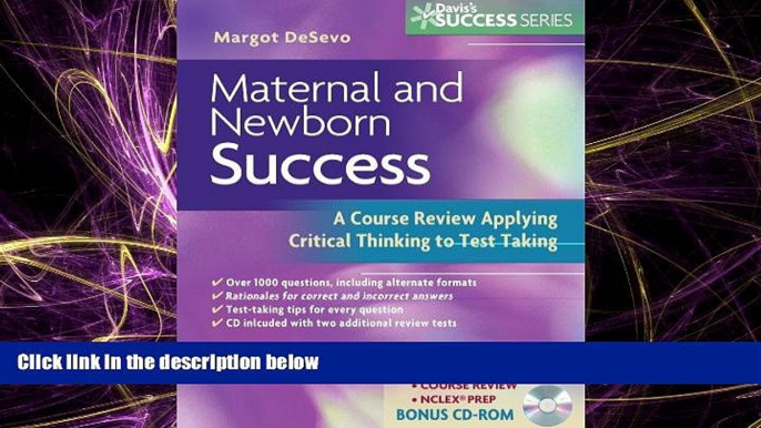 FREE PDF  Maternal and Newborn Success: A Course Review Applying Critical Thinking to Test Taking