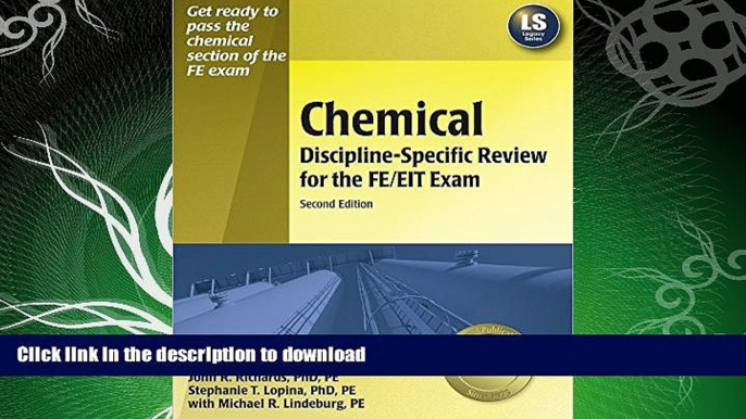 FAVORITE BOOK  Chemical Discipline-Specific Review for the FE/EIT Exam, 2nd Ed  BOOK ONLINE