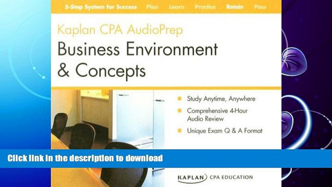 READ BOOK  CPA Exam: Audio Review CDs Business Environment and Concepts (Kaplan CPA Exam - Audio