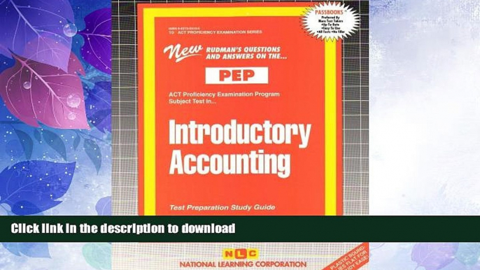 READ  INTRODUCTORY ACCOUNTING (Excelsior/Regents College Examination Series) (Passbooks) (Act