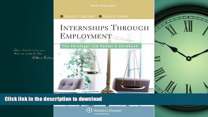 READ ONLINE Paralegal Job Hunters Handbook: From Internships To Employment READ EBOOK