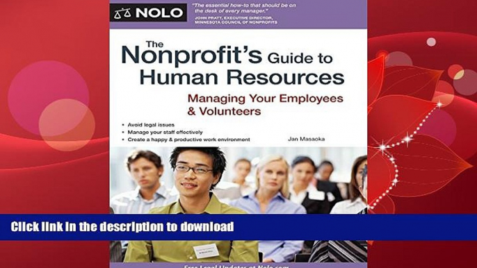 FAVORIT BOOK The Nonprofit s Guide to Human Resources: Managing Your Employees   Volunteers READ