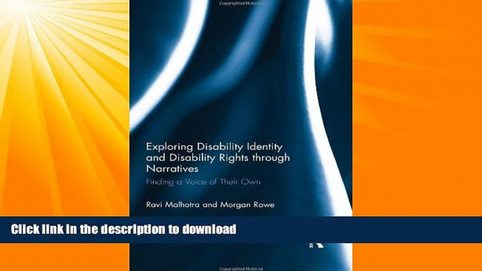 GET PDF  Exploring Disability Identity and Disability Rights through Narratives: Finding a Voice