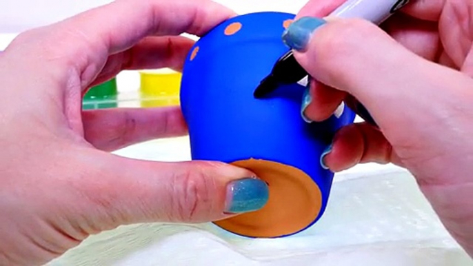 Decorating a Flower Pot as Cookie Monster _ How To Make Sesame Street DIY Crafts with DCTC