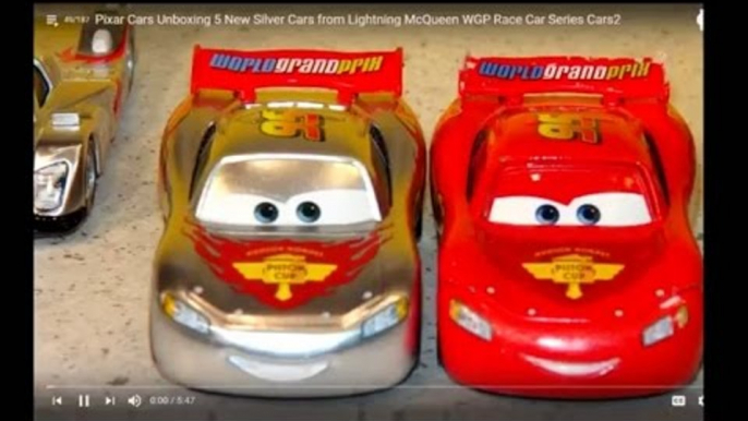 Pixar Cars Mini Series Toys with Lightning McQueen Cars and Mater with Cars 2 Race Cars