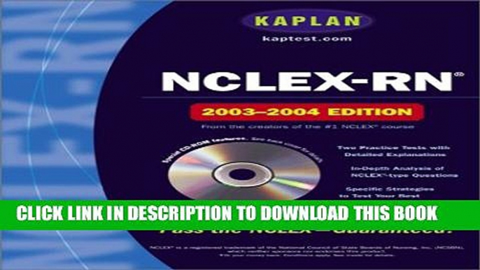 [PDF] NCLEX-RN 2003-2004 with CD-ROM (Kaplan NCLEX-RN (W/CD)) Popular Colection