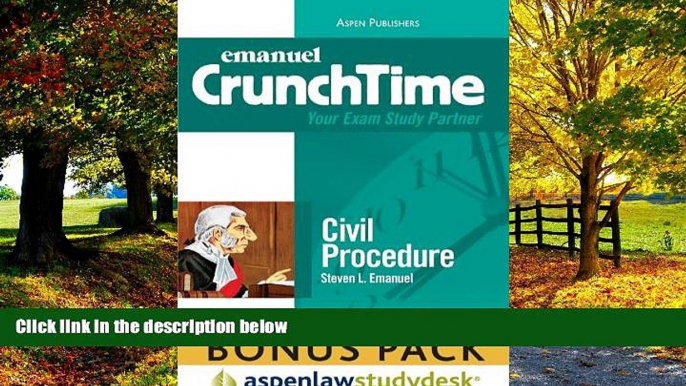 Books to Read  CrunchTime: Civil Procedure (Print + eBook Bonus Pack): Civil Procedure Studydesk