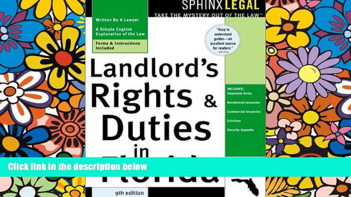 READ FULL  "Landlord s Rights and Duties in Florida, 9E" (Landlords  Rights   Duties in Florida)