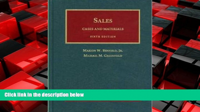 READ book  Sales: Cases and Materials, 6th Edition (University Casebook)  FREE BOOOK ONLINE