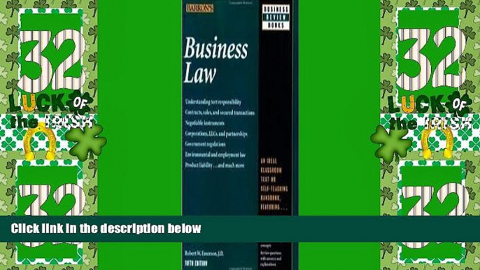 Big Deals  Business Law (Barron s Business Law) 5th (fifth) edition  Full Read Best Seller