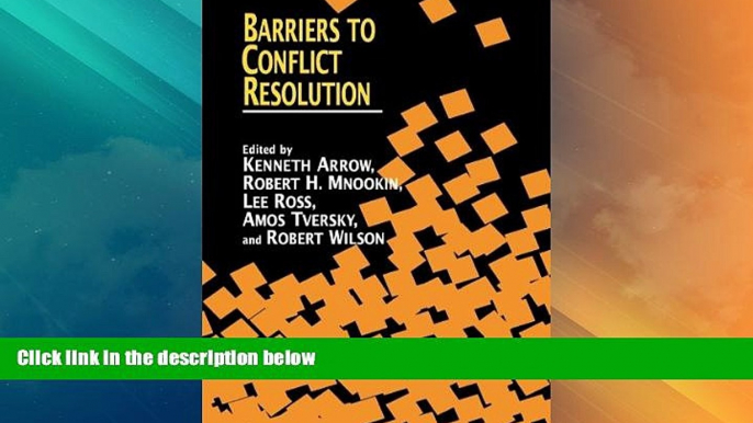 Must Have PDF  Barriers to Conflict Resolution  Best Seller Books Most Wanted