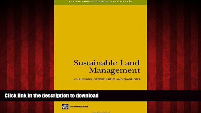 FAVORIT BOOK Sustainable Land Management: Challenges, Opportunities, and Trade-Offs (Agriculture