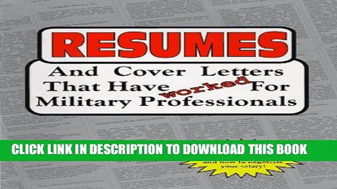 [PDF] Resumes and Cover Letters That Have Worked for Military Professionals (Anne McKinney Career)