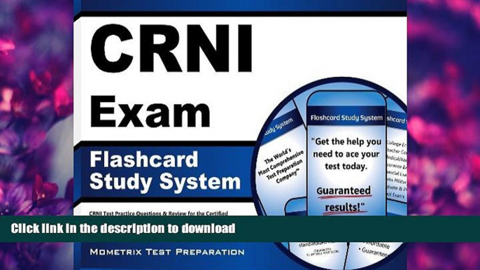 READ  CRNI Exam Flashcard Study System: CRNI Test Practice Questions   Review for the Certified