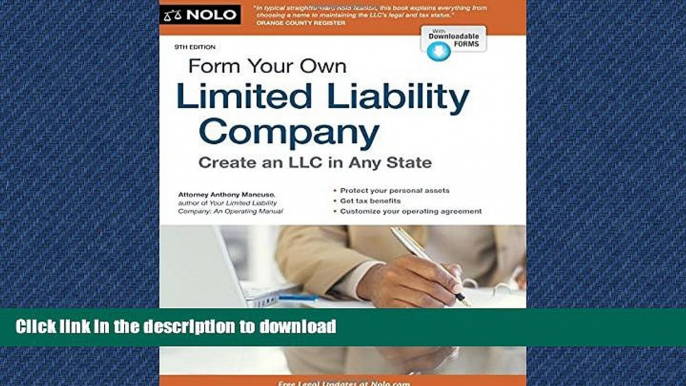 READ THE NEW BOOK Form Your Own Limited Liability Company READ EBOOK